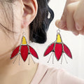 Pre-Cut Flower Ear Ring Stained Glass DIY