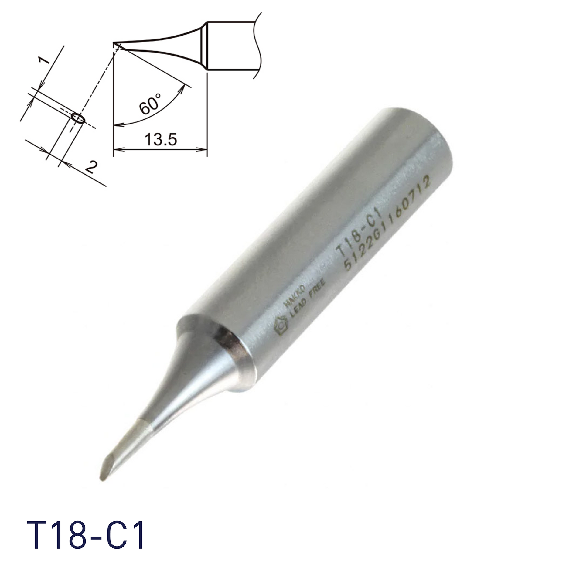 邦楽 SAKANAMON HAKKO Hakko T18-C1 Shape-1C Soldering Tip – Hakko Products