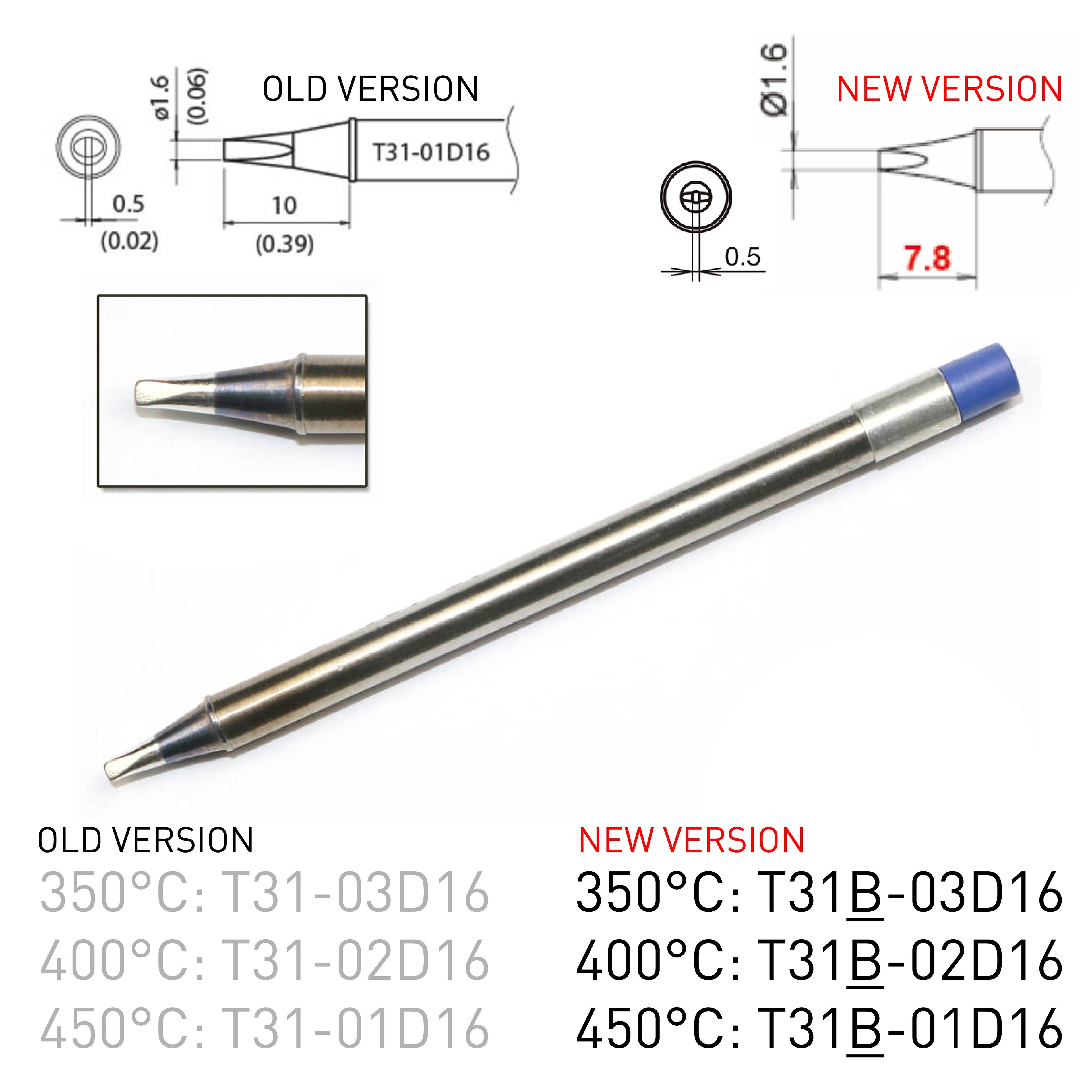 T31 Series Soldering Tips for FX-1001