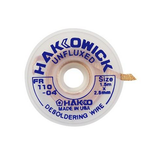 Hakko_ FR110-04 Unfluxed Wick Desoldering Wire (1.5m x 2.5mm)_ Desoldering Wick_ Hakko Products