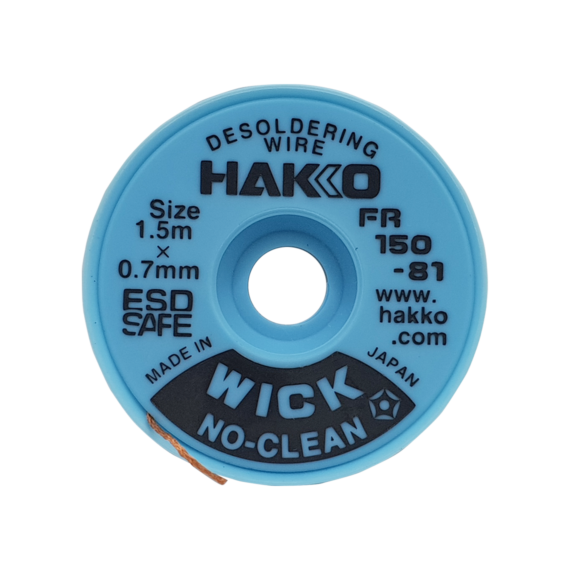 Hakko_ FR150-81 No Clean Wick Desoldering Wire (1.5m X 0.7mm)_ Desoldering Wick_ Hakko Products