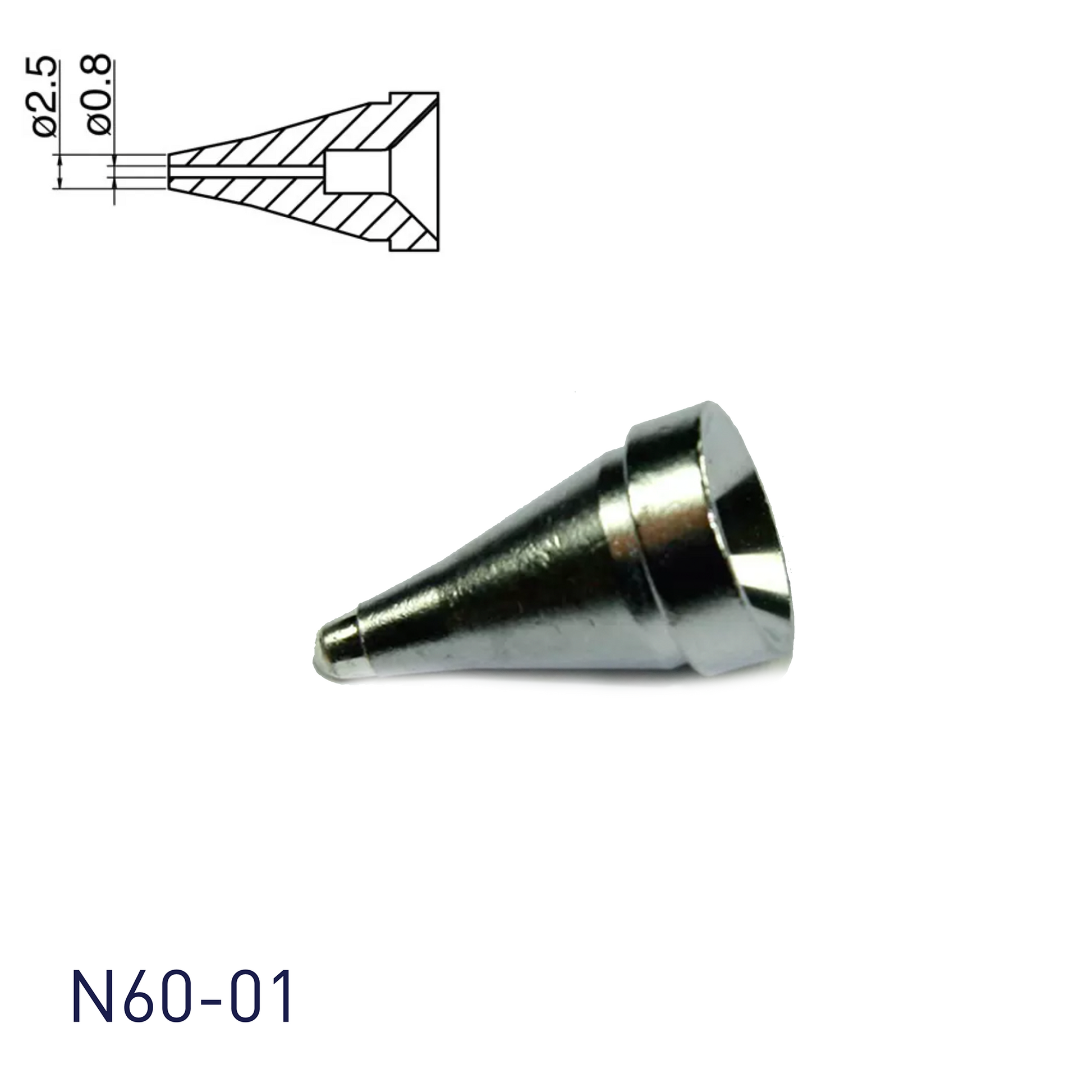 Hakko_ N60-01 Nozzle Φ0.8_ Nozzles_ Hakko Products