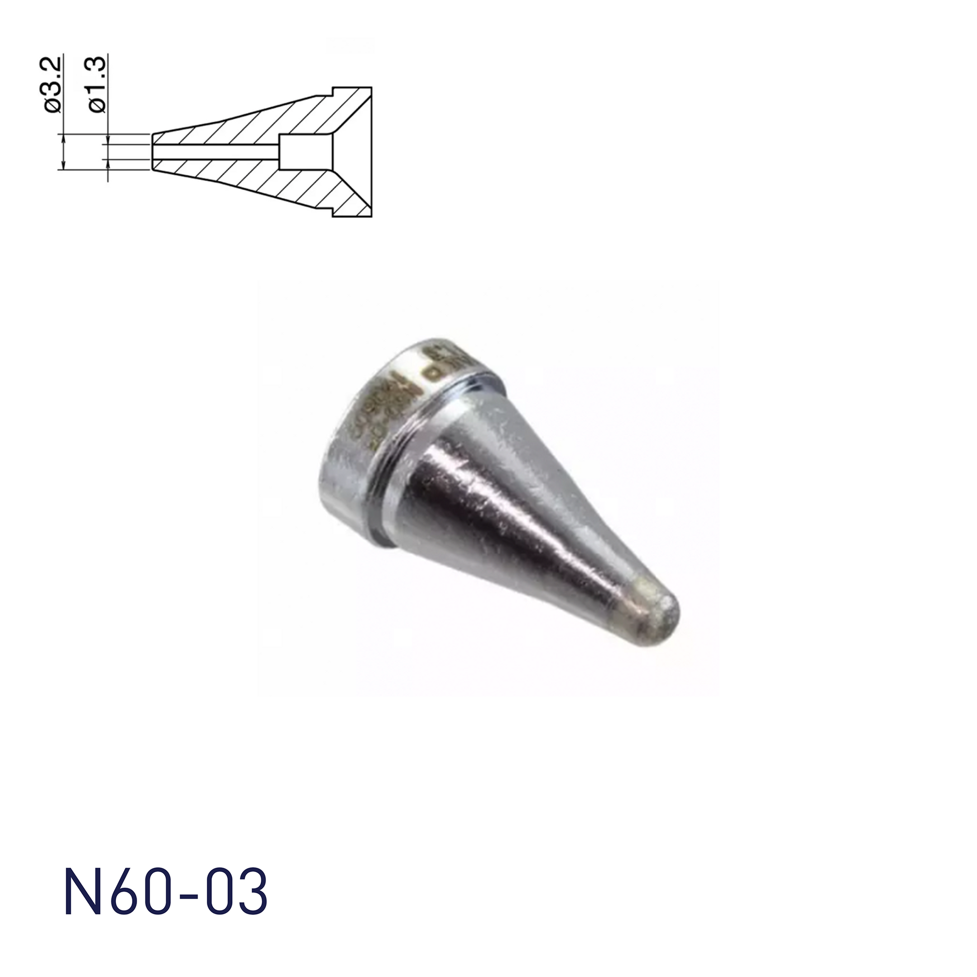 Hakko_ N60-03 Nozzle Φ1.3_ Nozzles_ Hakko Products