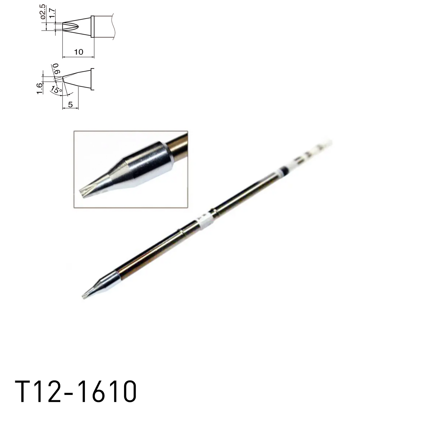 Hakko Products_ T12-1610 with V-groove Shape Concave_ Soldering Tips_ Hakko Products