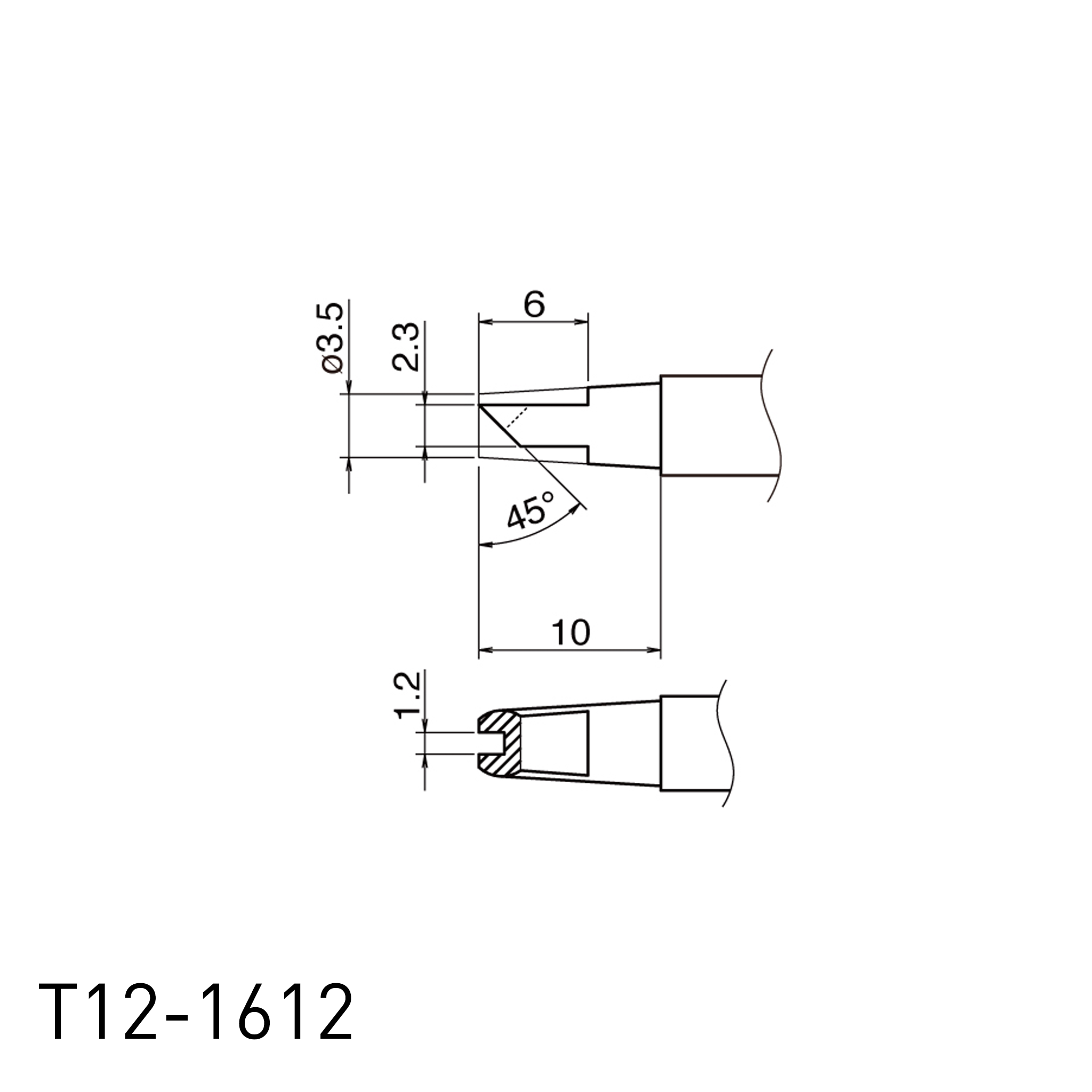 Hakko Products_ T12-1612 with concave Shape Concave_ Soldering Tips_ Hakko Products