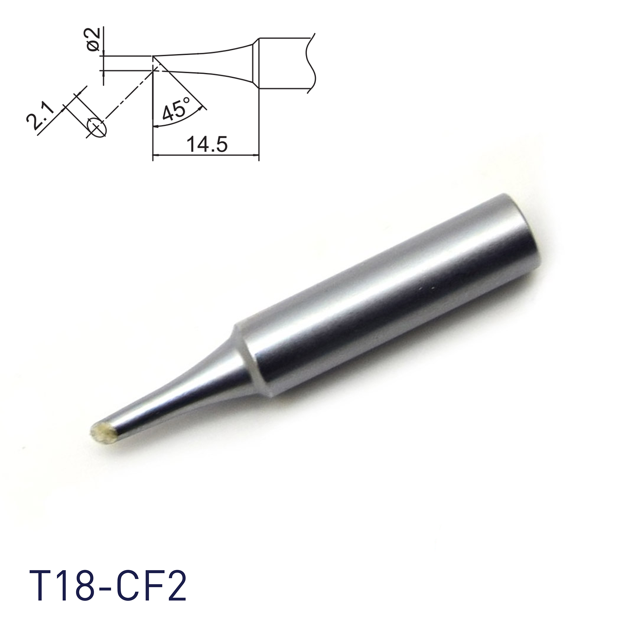 Hakko T18-CF2 Shape-2C Soldering Iron Tip – Hakko Products