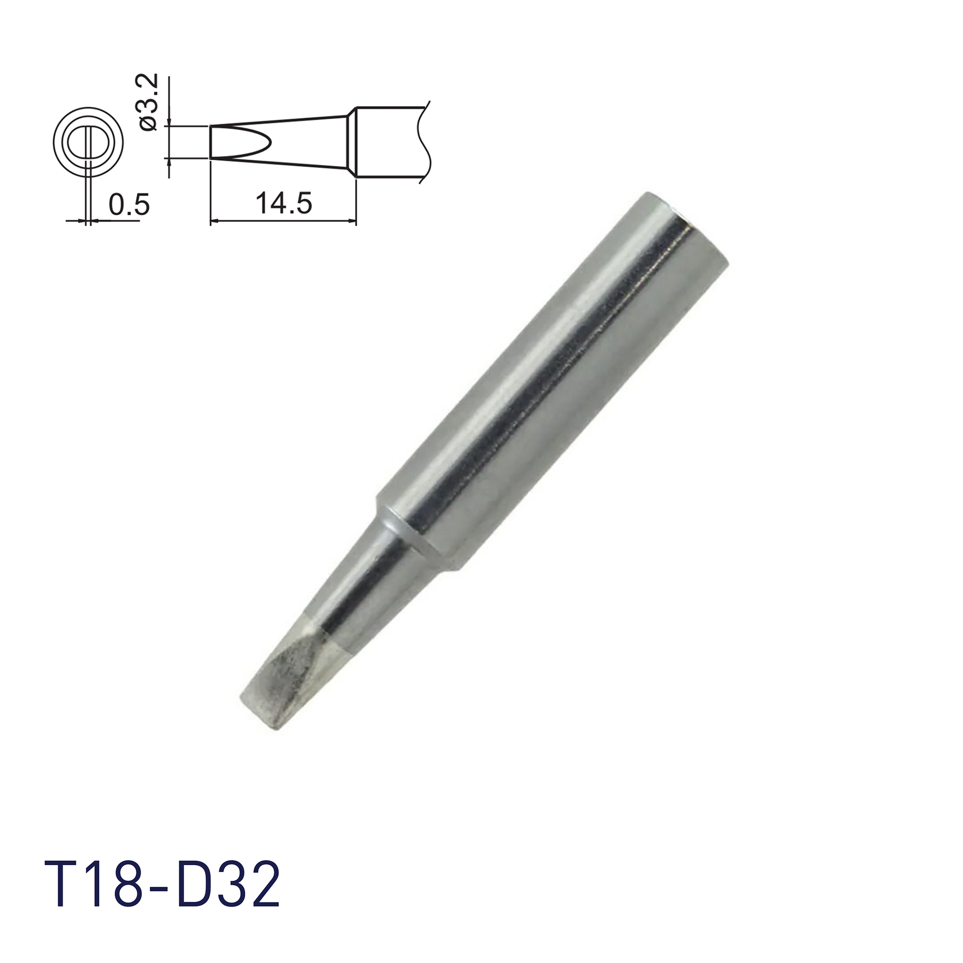 Hakko T18-D32 Soldering Tip Shape-3.2D – Hakko Products