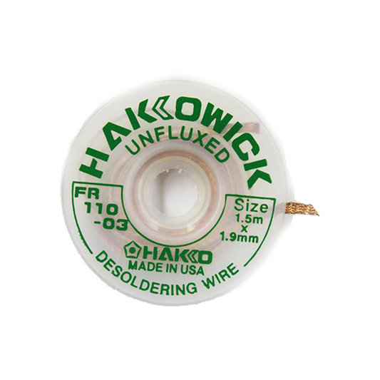 Hakko_ FR110-03 Unfluxed Wick Desoldering Wire (1.5m x 1.9mm)_ Desoldering Wick_ Hakko Products
